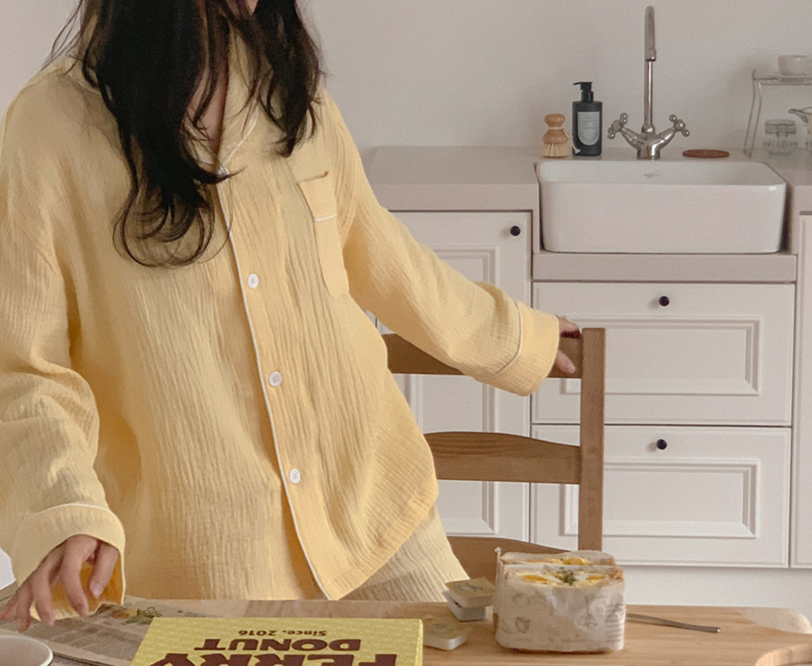 Cloud Days Cotton PJ Set - Yellow