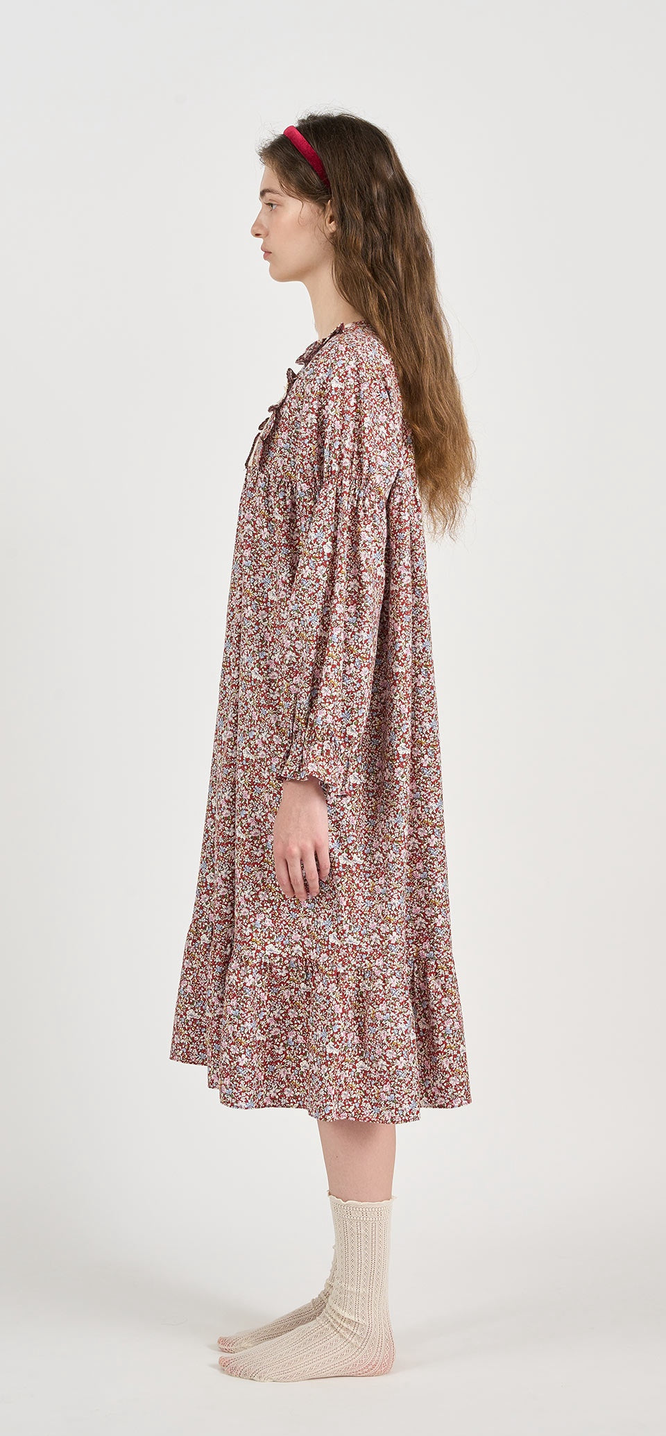 Henné Long Sleeve Nightdress Red