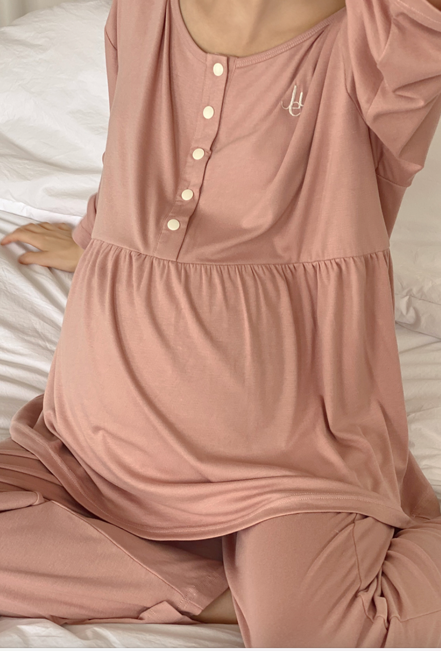 Maternity-Friendly Loungewear - Pink