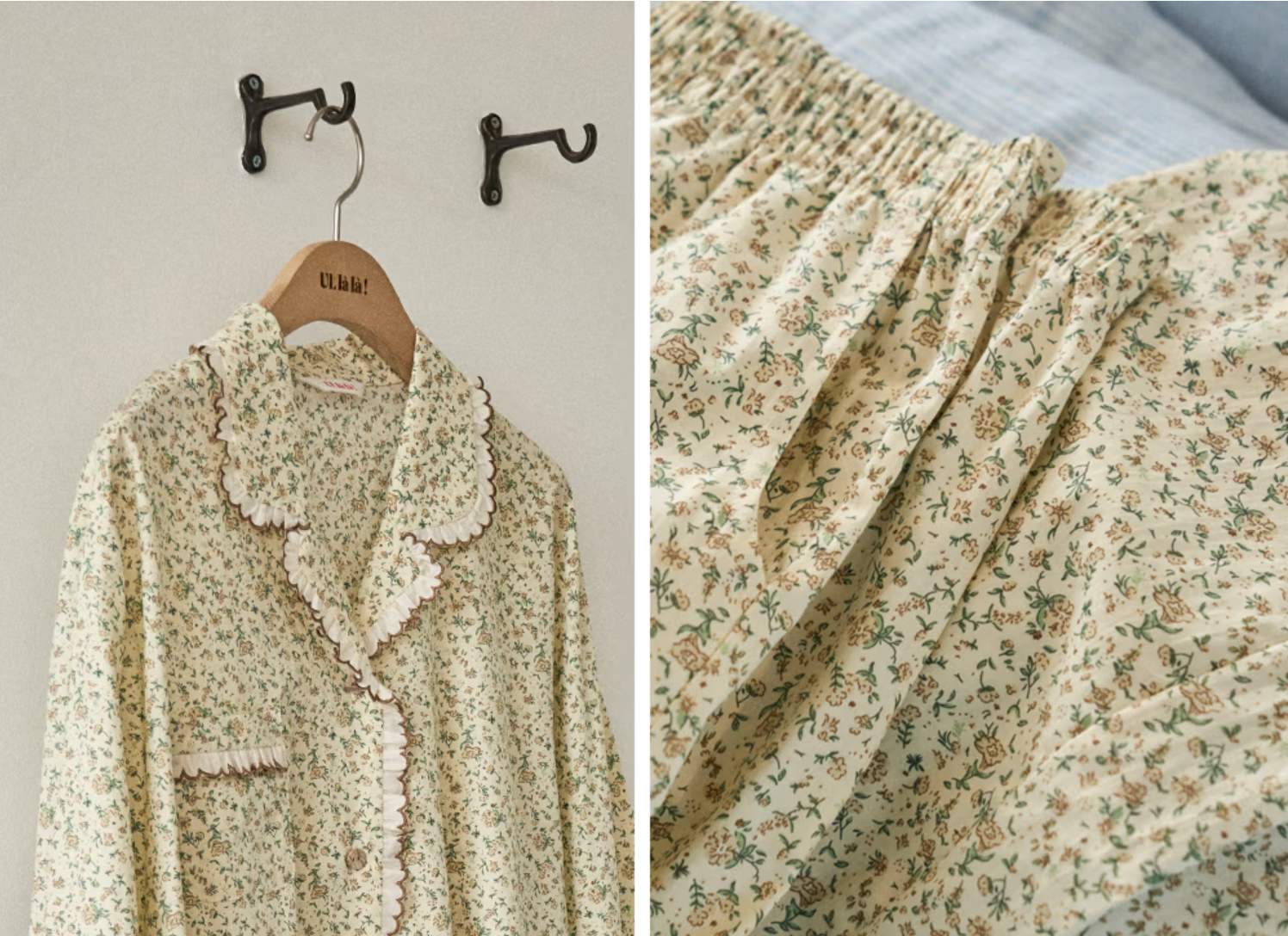 Delia Long Sleeve PJ Set Cream