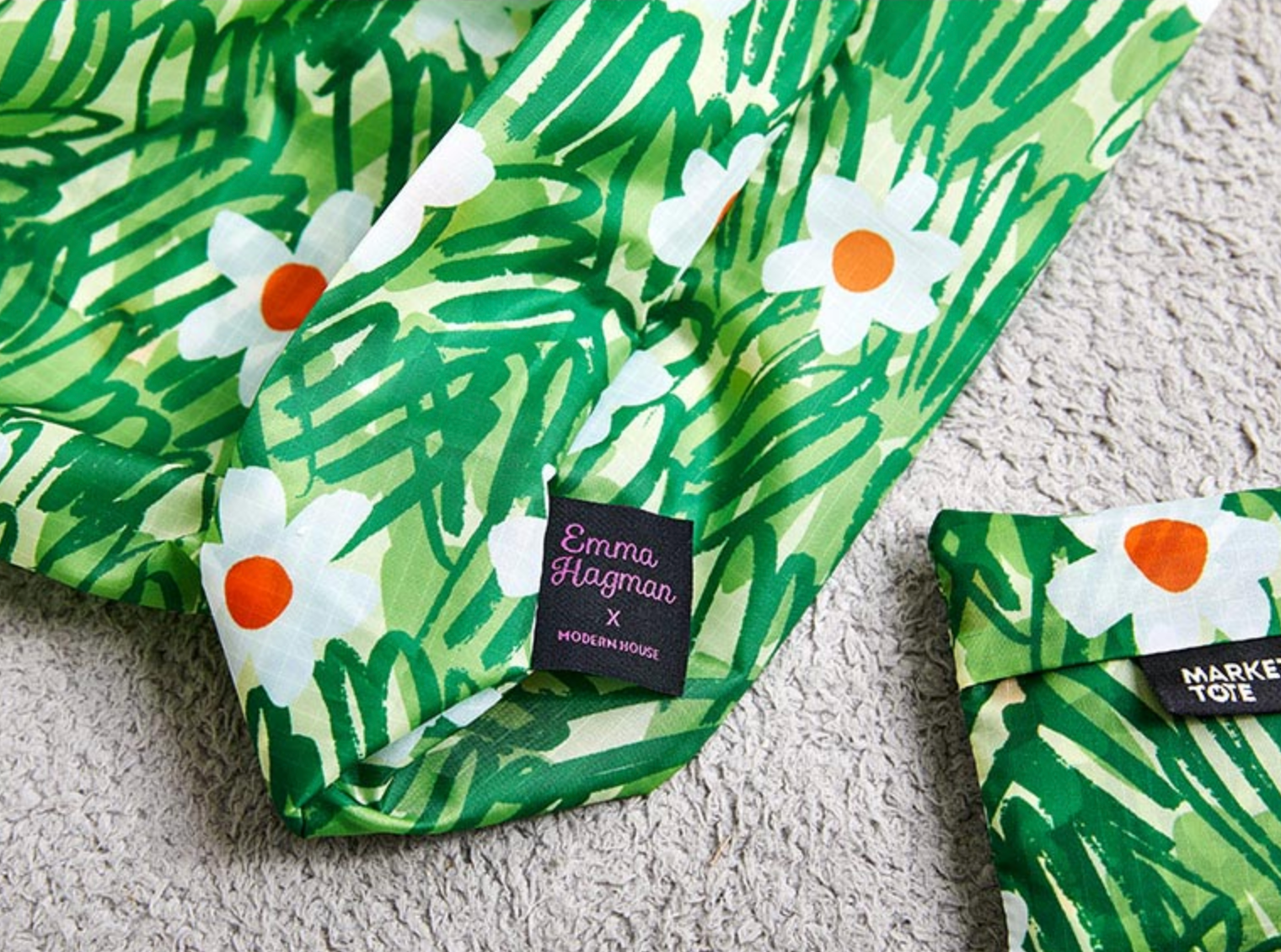 Daisy Green Eco Tote - Recycled Fabric
