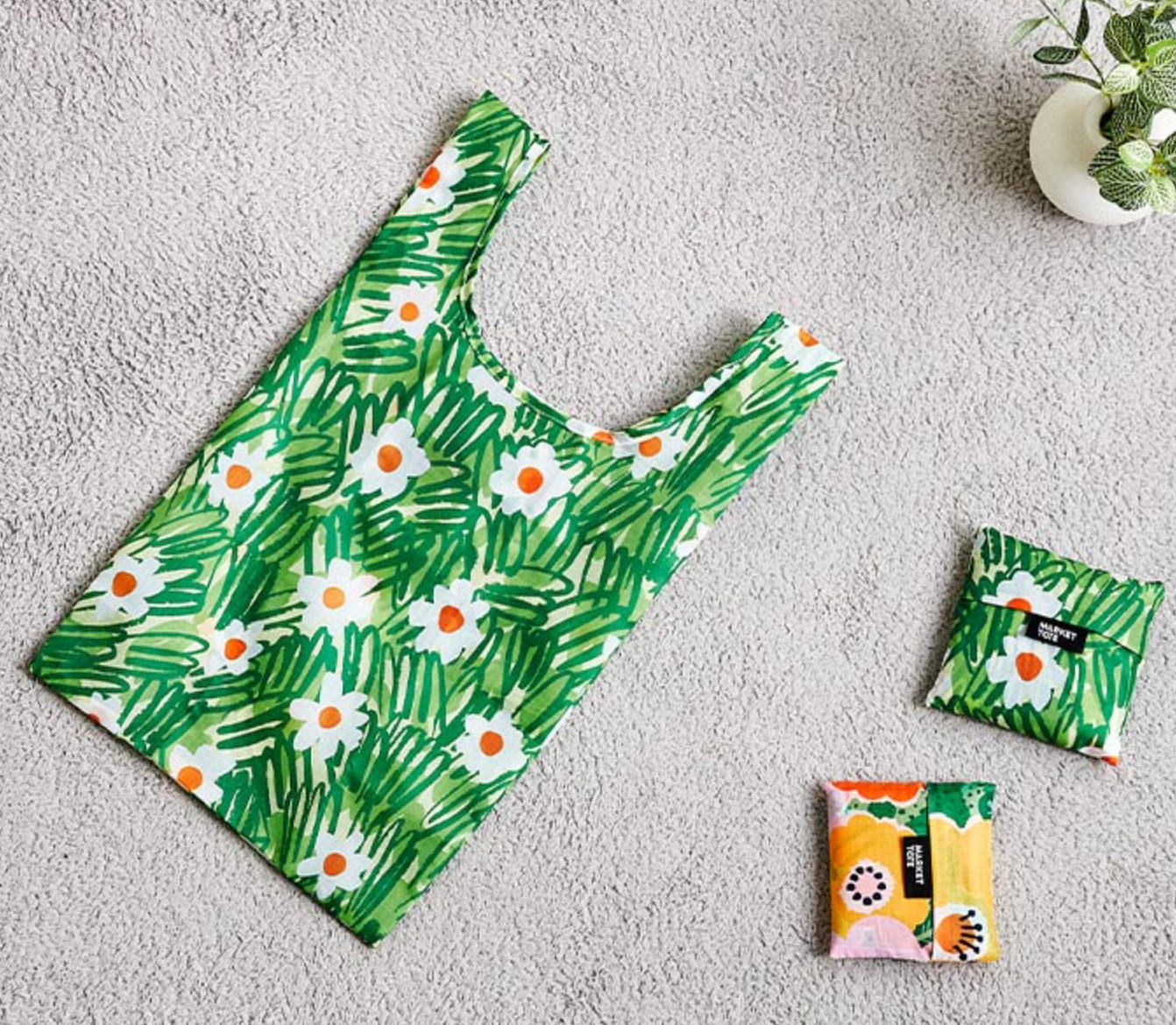 Daisy Green Eco Tote - Recycled Fabric