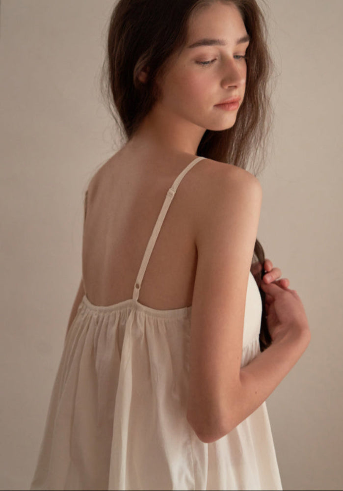 Airy Sleeveless Top Cream