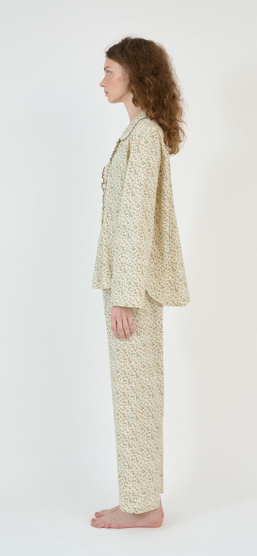 Delia Long Sleeve PJ Set Cream