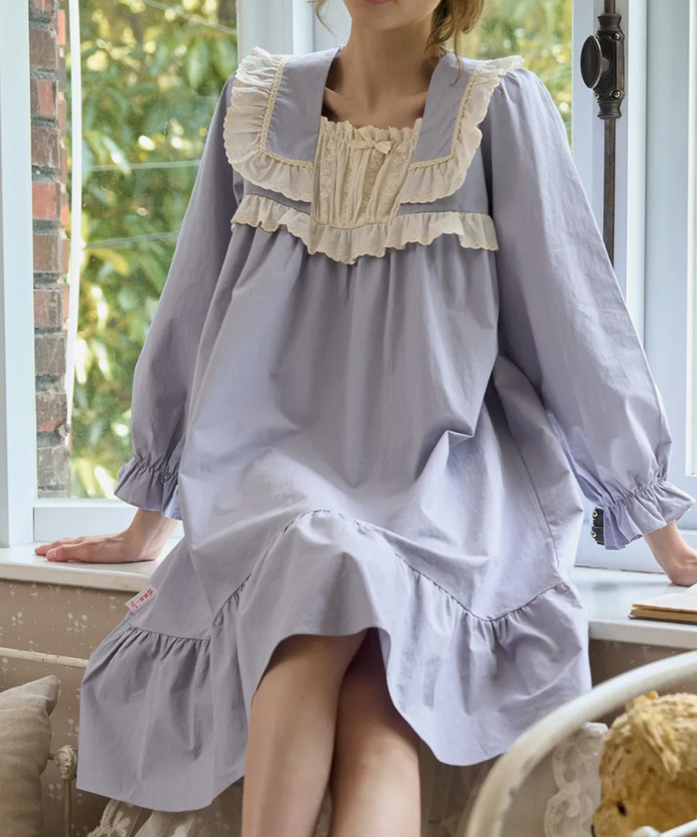 Dallen Long Sleeve Nightdress Lavender