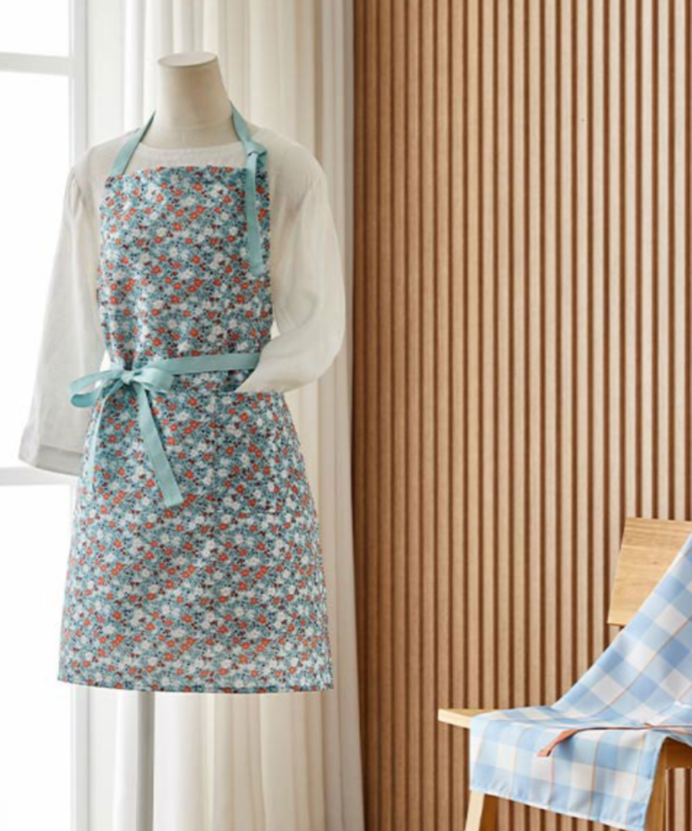 Mint Floral Waterproof Apron