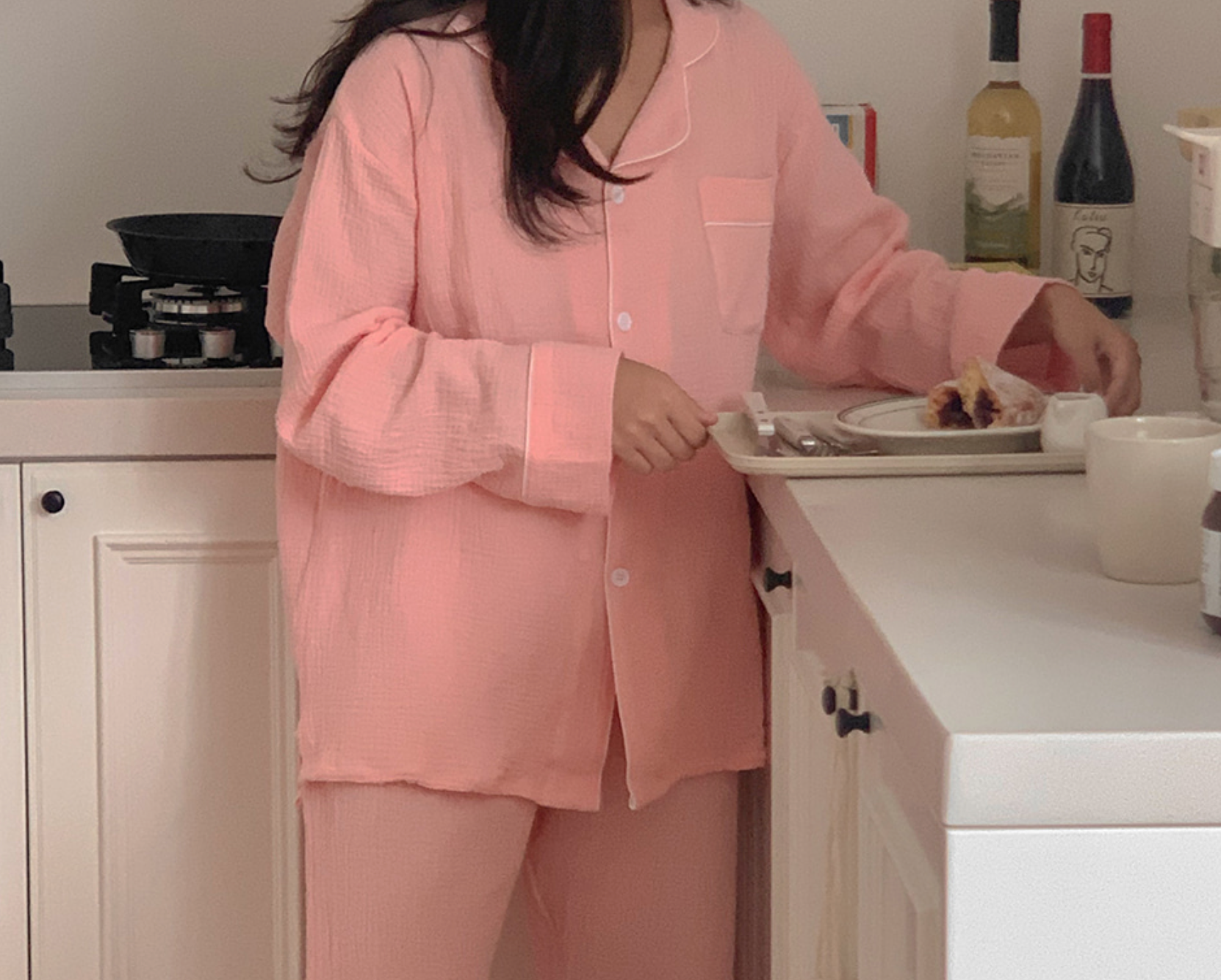 Cloud Days Cotton PJ Set - Pink
